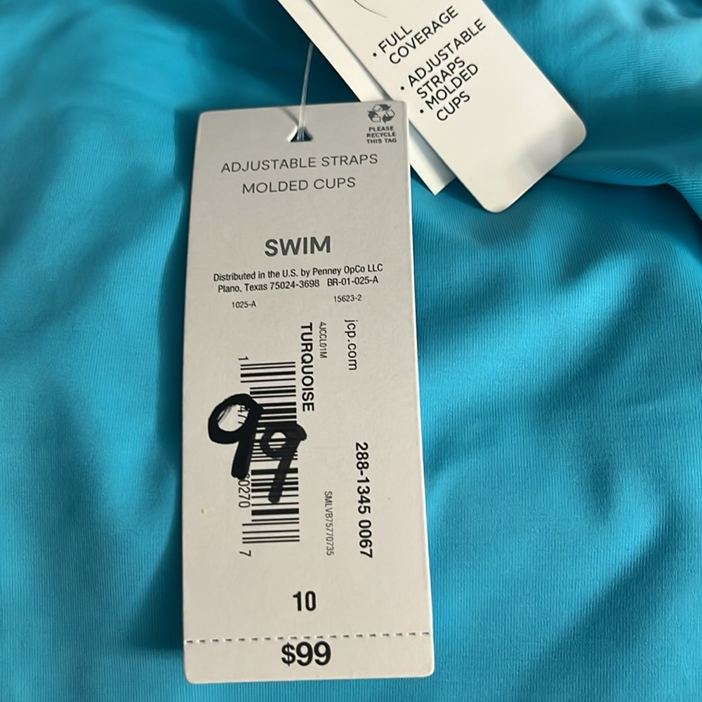 Turquoise Swim Dress - Picture 6 of 6